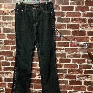 Vintage Debeers Classic High Jeans – Sparkly Rhinestones – Size 10